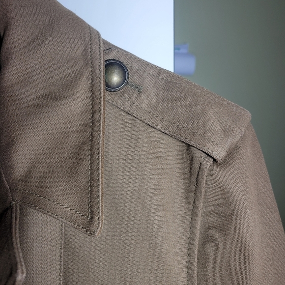 The Kooples mens blazer single breast jacket coat suede trim military 48 medium - Picture 3 of 11